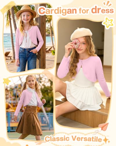 Image of Girls Uniform Long Sleeve Knitted Cardigan