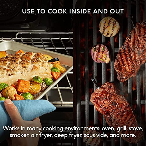 Chef iQ Smart Thermometer Add-on No. 3, Bluetooth/WiFi Enabled, Allows Monitoring of Two Foods at Once, for Grill, Oven, Smoker, Air Fryer, Stove, Must Be Used with Hub (Sold Separately)