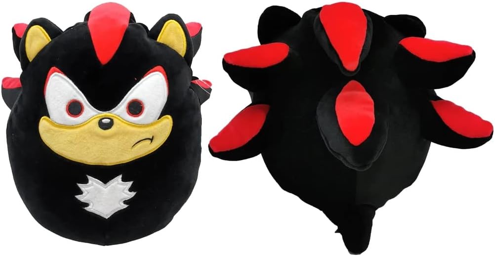 Squishmallow Kellytoy SEGA Sonic, Knuckles, Tails, Shadow Plush Toy (8'' Sonic The Shadow) (SQK2821)