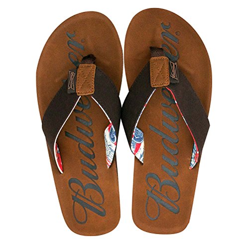 Budweiser Script Logo Men's Brown Sandals
