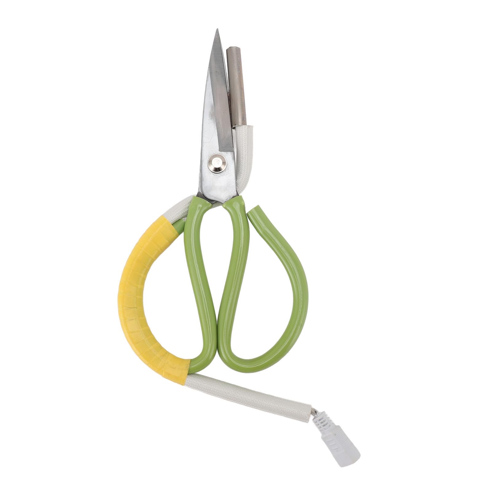 Forbici con Lame in Acciaio a Temperatura Regolabile per Riscaldamento Elettrico per Rifinitura di Indumenti, Cesoie Elettriche Calde per Uso Domestico (Spina europea 220 V)