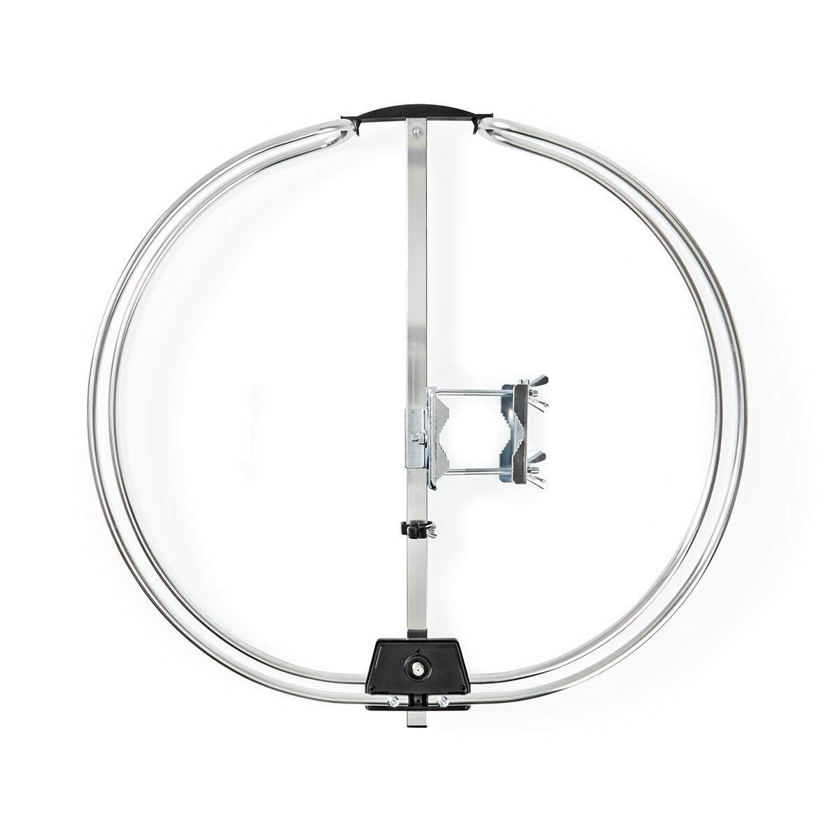Nedis - Antenne extérieure FM - Amplification max. 4 dB - Plage de fréquence FM : 87.5-108 MHz - Plage de réception 0-15 km - Impédance : 75 Ohm - Système d'encliquetage - Pour l'extérieur - Aluminium