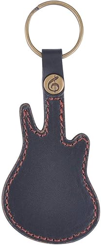 Miniatura 4 de KingPoint Funda de cuero para púas de guitarra, llavero de púas de guitarra, estuche para púas de guitarra, bolsa con 5 púas de guitarra de regalo