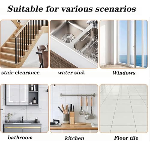 Bkemkri Fliesenstift, Fugenstift, Wasserfeste Lackstift, Fugen Reparatur Stift, Fugen Reparatur Stift mit Ersatzspitze, für Küchen und Badezimmern Fliesen Wand Boden Fugen Reparatur (Beige)