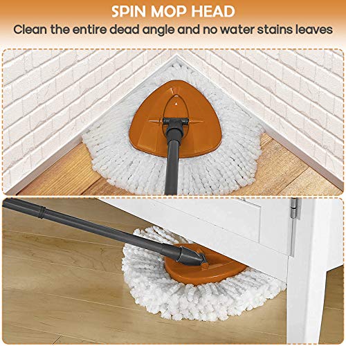 Apochon 10 Packs Spin Mop Replacement Heads,100% Microfiber Spin Mop Refills Heads,360°Micro Replacement Mop Head For Easy House Cleaning Floor Mopping(Not Included Mop And Bucket) #TOP4