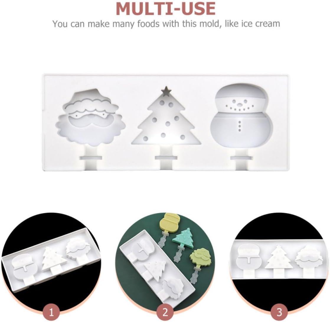 Christmas Xmas Silicone Ice Pop Mold for Yogurt Jelly Making