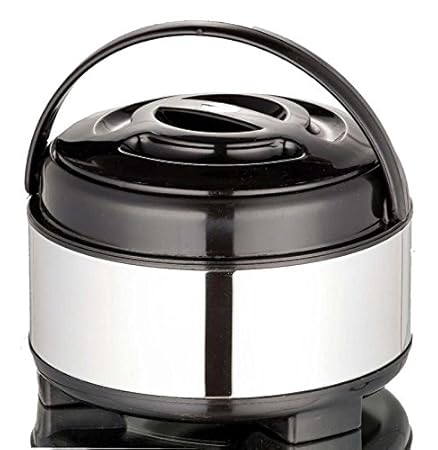 Omiro Casserole Festive Stainless Steel with Plastic Cover & Bottom Set of 1 (3500 ml)