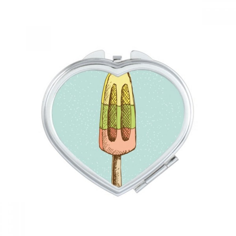 Miroir de poche mignon popsicles et glace rouge cœur le cadeau fait à la main idéal