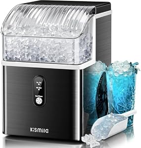 Kismile Nugget Ice Maker, Stainless Steel