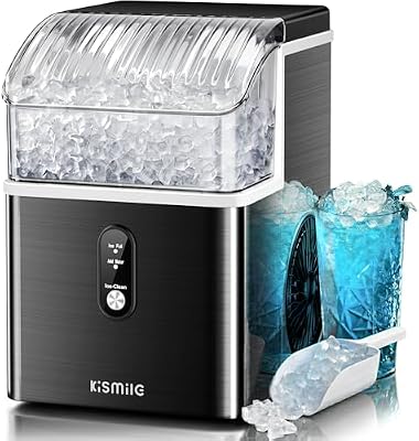 Kismile Nugget Ice Maker, Stainless Steel