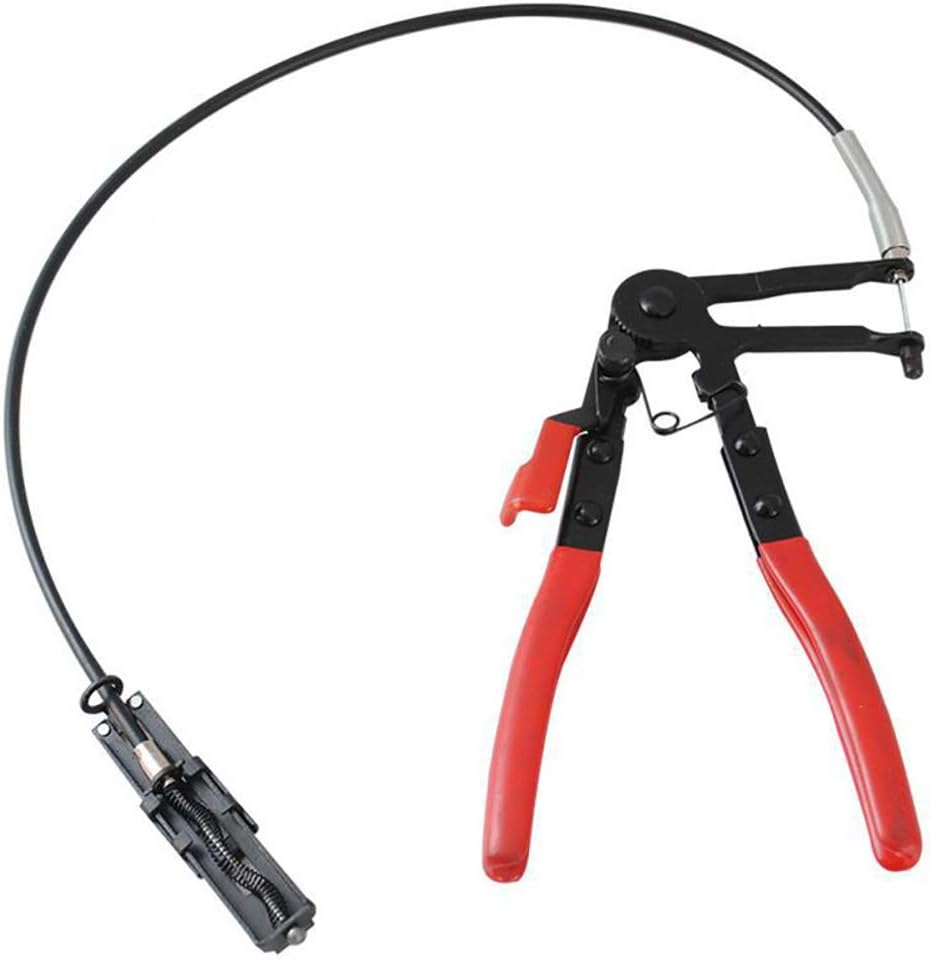yusheng Cable-Type Remote Flexible Hose Clamp Pliers,24" Bendable Spring Loaded Hose Clamp Plie Use in narrow locations for Car Fuel Oil Water Pipe Repair Tools (Cable-Type Hose Pliers)