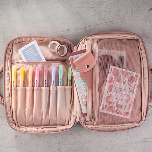 DiverseBee Large Bible Cover with Handles, Carrying Case for Women, Tote Bag, Book Cover, Bible Accessories, Christian Gift (Pink) - Thumbnail 4