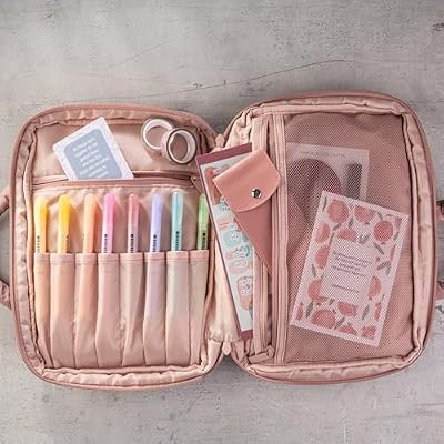 DiverseBee Large Bible Cover with Handles, Carrying Case for Women, Tote Bag, Book Cover, Bible Accessories, Christian Gift (Pink)