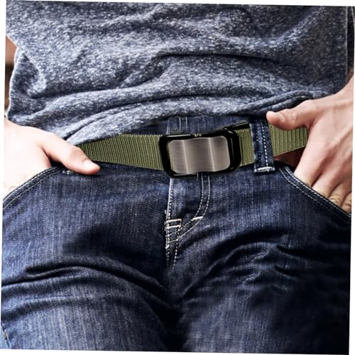 Men's Nylon Casual Belt Lightweight Outdoor Utility Waistband for Jeans and Trousers Breathable Versatile Design for Hiking Camping and Daily Wear4