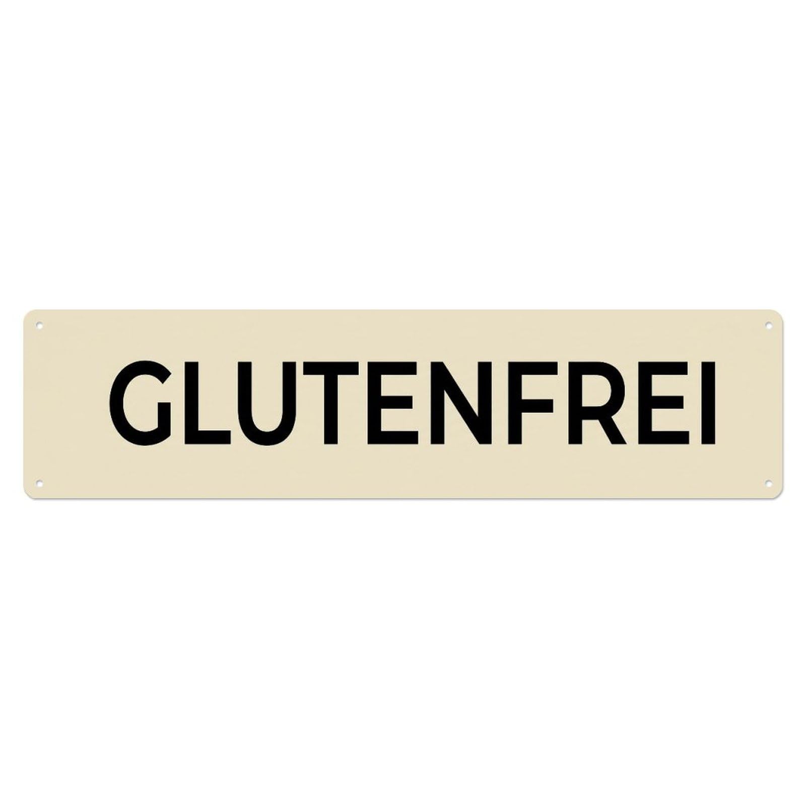 Metal Tin Sign Glutenfrei Options Available Menu