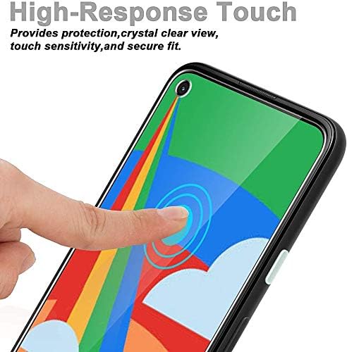 [4 Pack] LϟK Compatible for Google Pixel 4a 5G 6.2 inch Screen Protector [Not for Pixel 4a 4G] Tempered Glass, New Version, Installation Tray-Gray