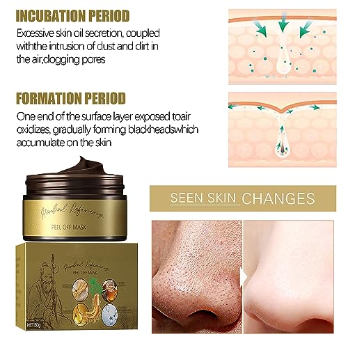 Lelebear Black Tea Skinning Peel Off Mask, Herbal Refining Peel-Off Facial Mask thumb #2