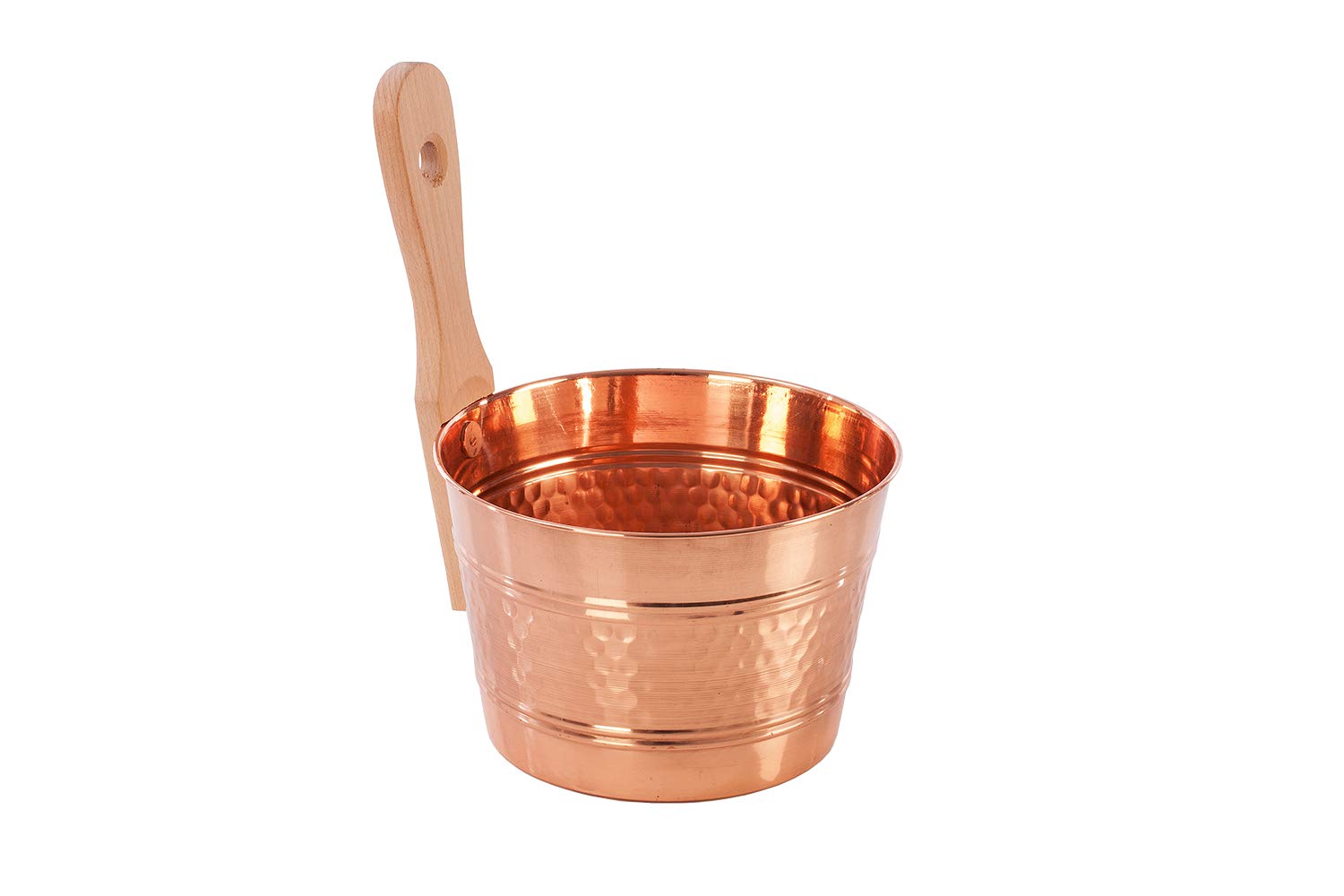 Eliga Cubeta de cobre con mango de madera