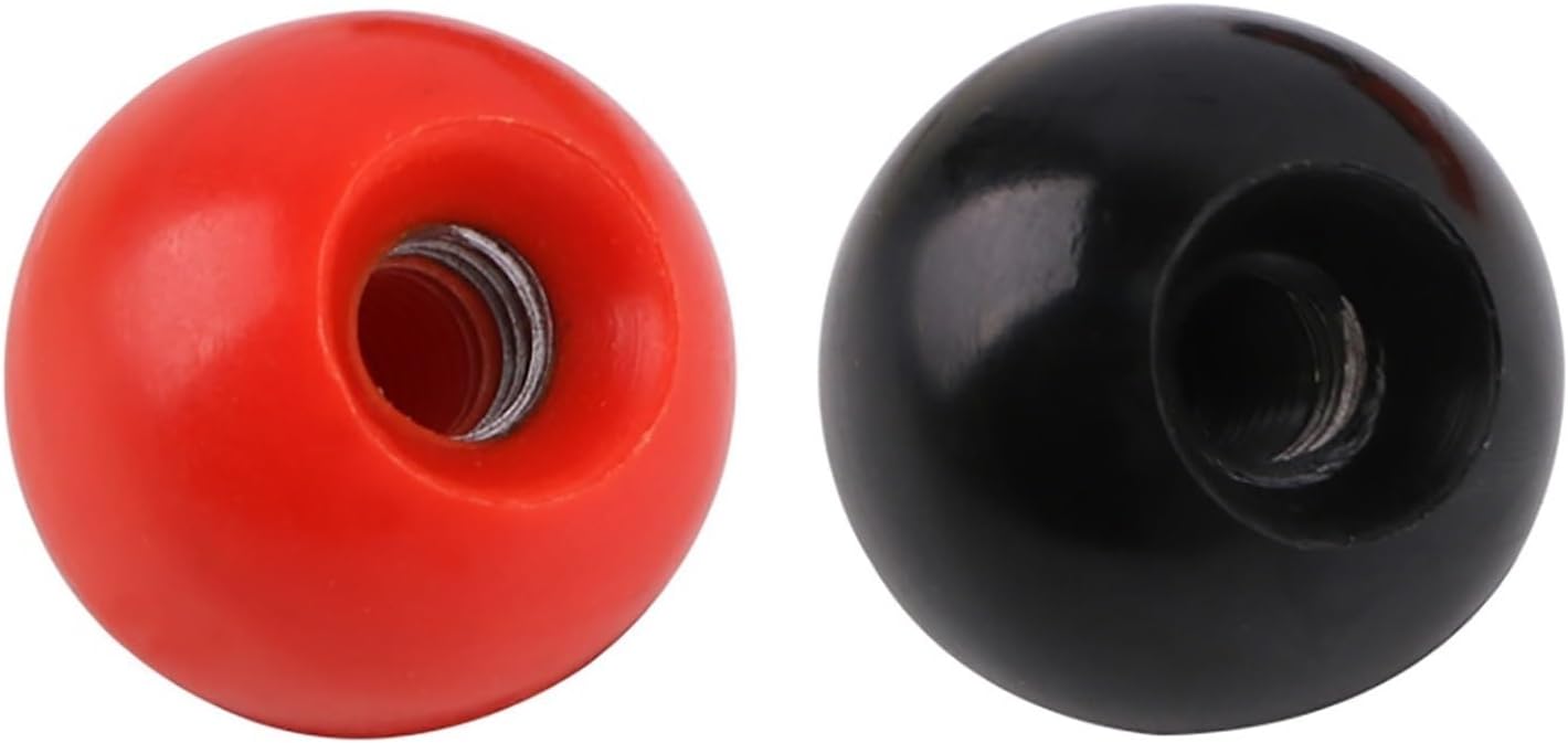 Red/Black Handle Ball Copper/core M4 M5 M6 M8 M10 M12 Lever knob Machine Tool Hand(Chocolate,10PCS)