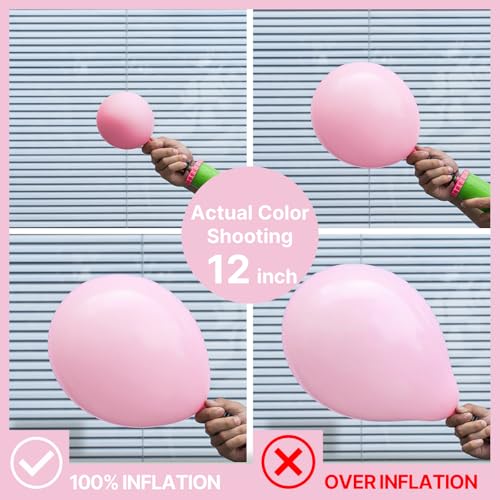 Image of PartyWoo Pink White and Silver Balloons 66pcs 12 Inch Baby Pink Pearl White Silver Confetti Balloons for Graduation Baby Shower Birthday Gender Reveal Anniversary Bachelorette Party Decorations