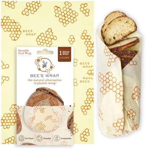 Bee's Wrap Beeswax Wraps for Food - Bread Wrap - Made in USA Reus...
