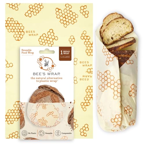Bee's Wrap Beeswax Wraps for Bread - Beeswax Bread Wrap for Sourdough & Bread Storage - Made in USA...