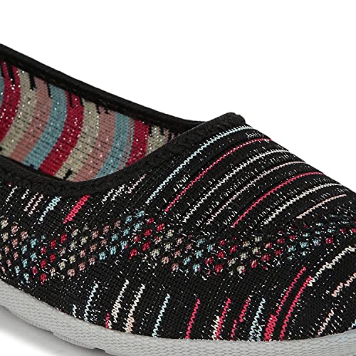 Image of Marc Loire Women's Lightweight Athleisure Knitted Active Wear Slip-On Ballerina Casual Shoes for Daily Walking