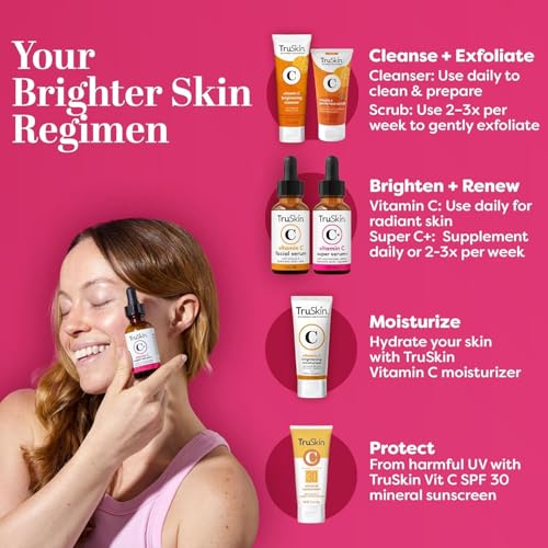 TruSkin Super C Duo with Vitamin C Plus Super Serum for Face, 1 fl oz & Vitamin C Brightening Moisturizer, 2 fl oz – Anti Aging Skin Care Gift Set for Hydrated, Smooth & Firmer-Looking Skin - Image 7
