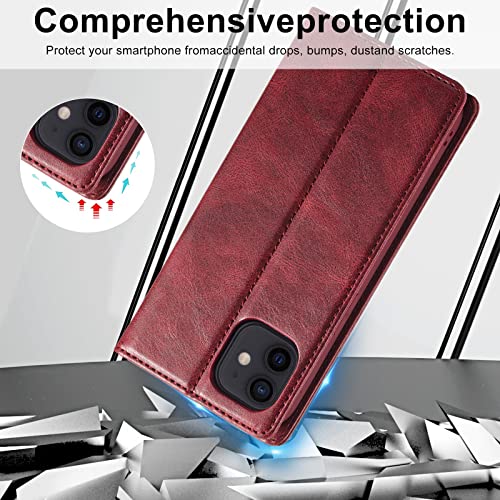 Étui portefeuille iPhone 11 rouge idéal pour vos sorties - 7