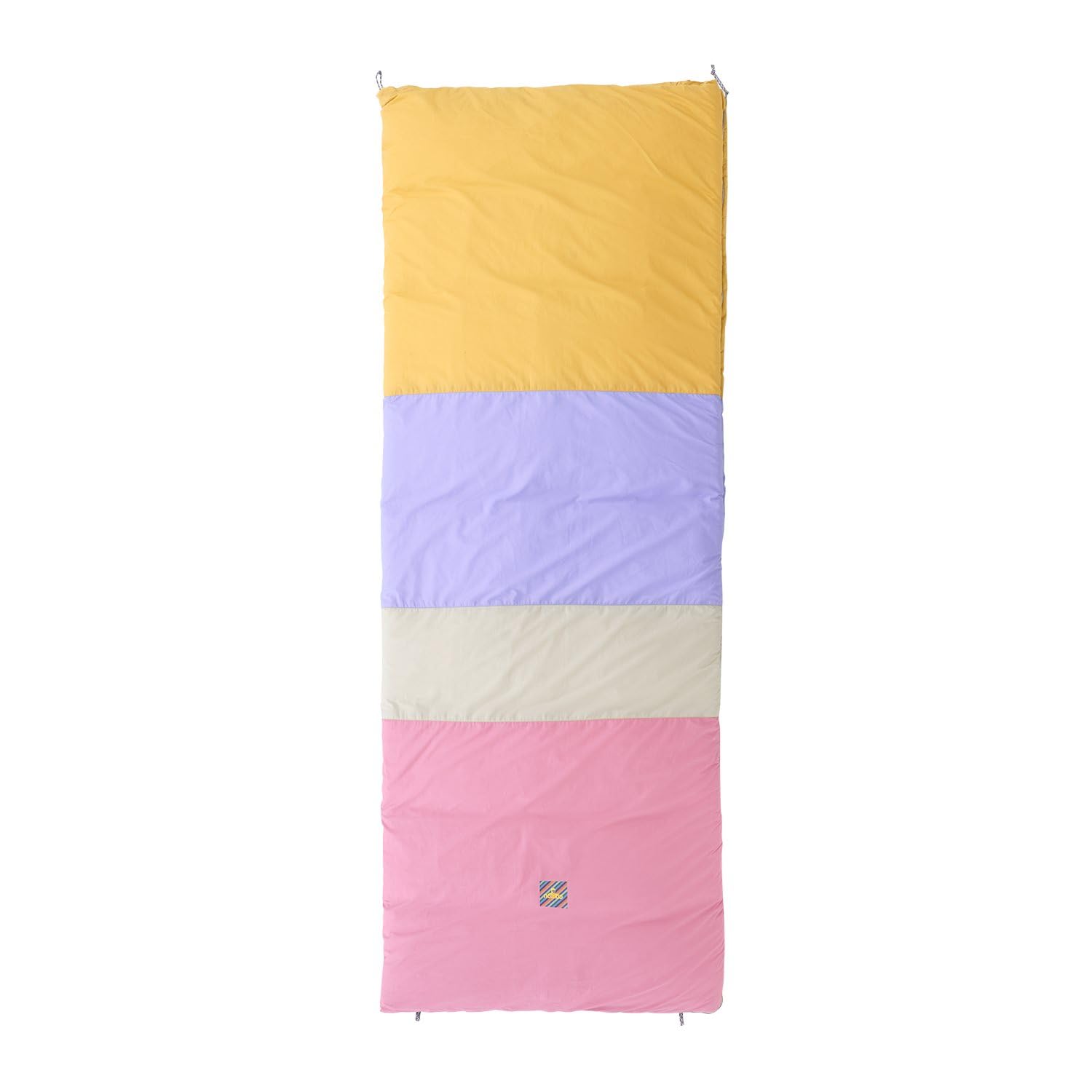 NOMAD® Blazer Multicolour Schlafsack | Reißverschluss linksseitig | Baumwolle | Gefütterter Zugluftschutz | Füllung aus recyceltem Polyester