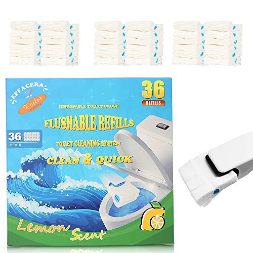 Effacera Disposable Toilet Cleaning System Disposable Toilet Flushable Refill Fresh Brush flushable Refills