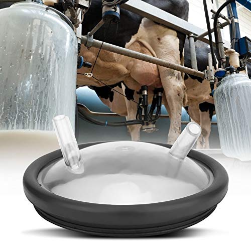 Couvercle et joint de seau à lait transparent à deux ouvertures pour machine à traire Pilipane - 5