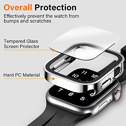 Coque 41mm Apple Watch 7/8 or rose avec protège-écran