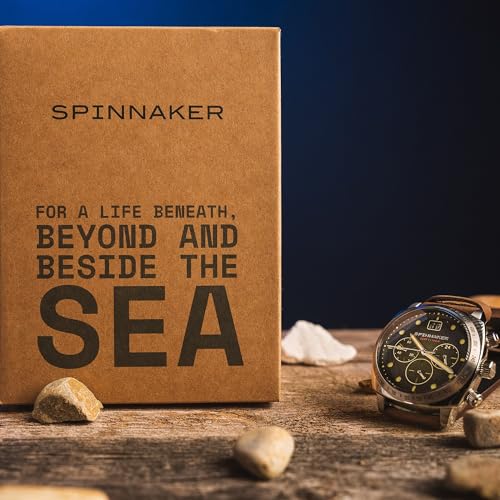 Image of Spinnaker Men's 42mm Hull Chronograph Watch with Leather Strap SP-5068