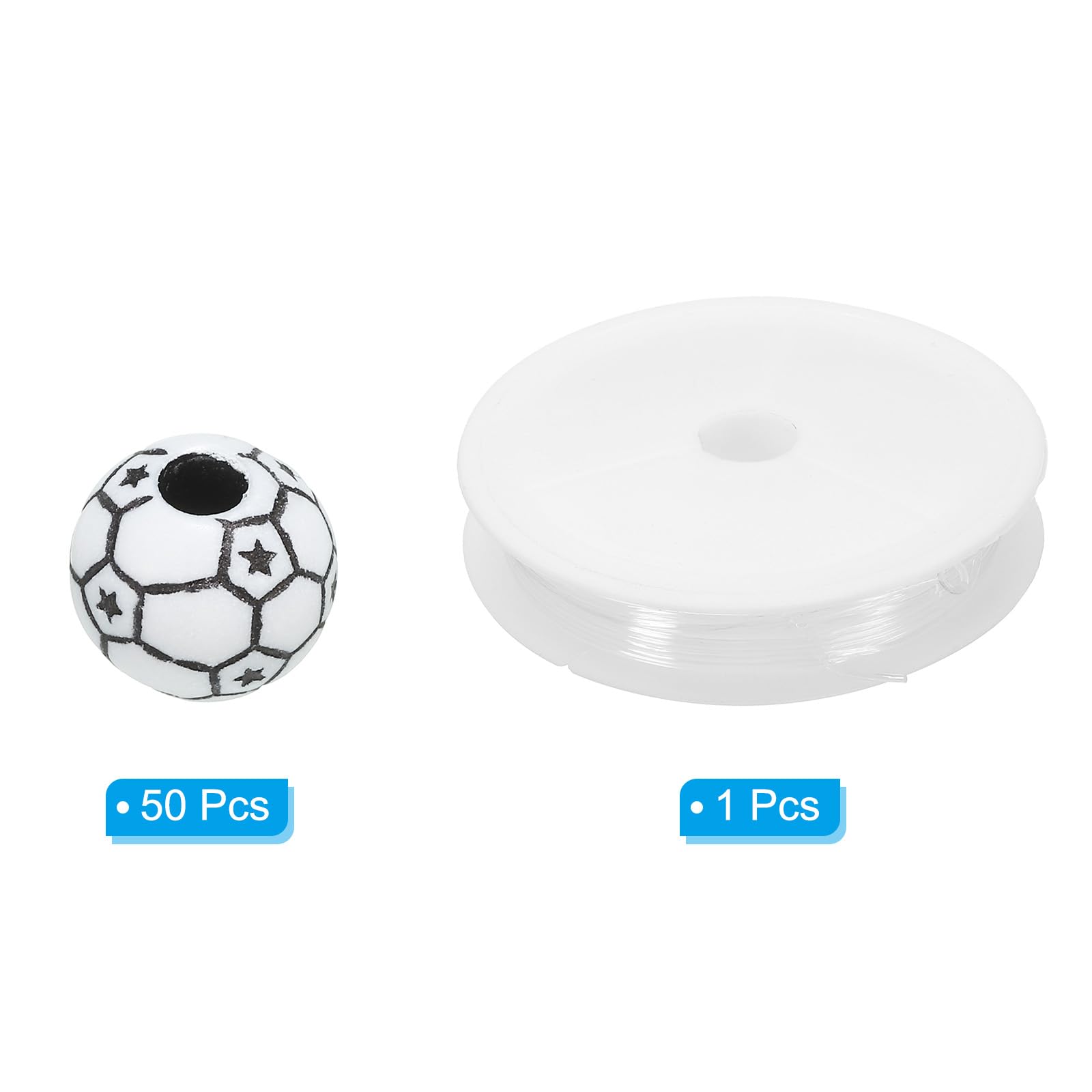 PATIKIL 12mm Acrylic Football Beads Bulk - Image 3