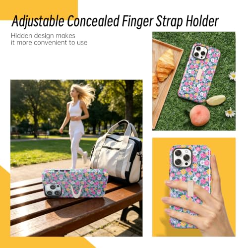 Compatible with iPhone 13 PRO MAX Case with Stand Floral Print-Style-10 - image 5