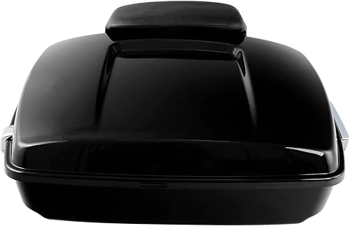 Miniatura 6 de TCT-MOTORPARTS Tronco Picado Negro Vivo + Almohadilla de Respaldo Compatible con Harley Touring 2014-2025 Road King Street Electra Glide