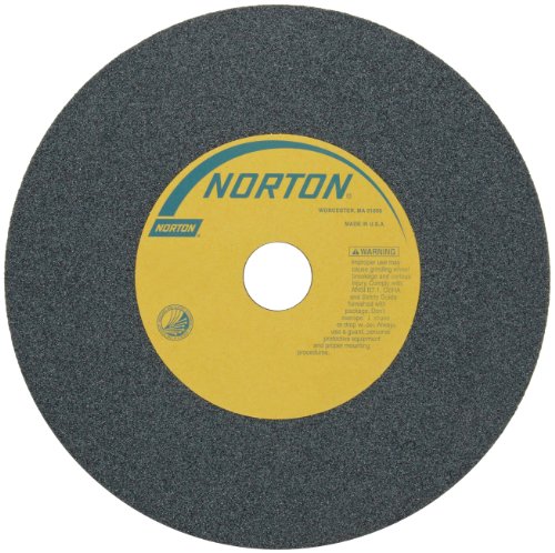 Norton 39C Vitrified Bench and Pedestal Abrasive Wheel, Type 01 Straight, Silicon Carbide, 1-1/4