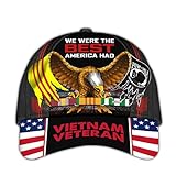 Vietnam Veteran Hats for Men Vietnam Vets Baseball Caps Patriotic Hats for Men Military Veteran Hats Gift for Veteran
