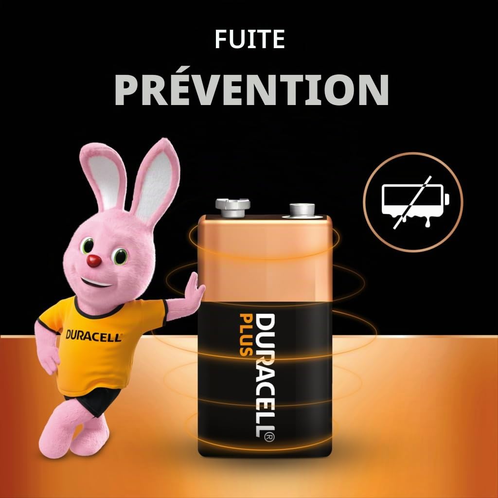 Duracell Plus 9V, 6LR61 MN1604 | 10 Piles