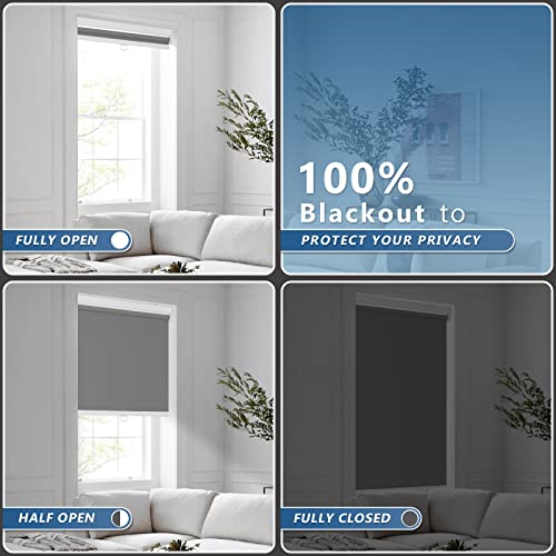 Grandekor Motorized Roller Shade With Remote Control,Motorized Blinds100% Blackout Electric Shades thumb #5