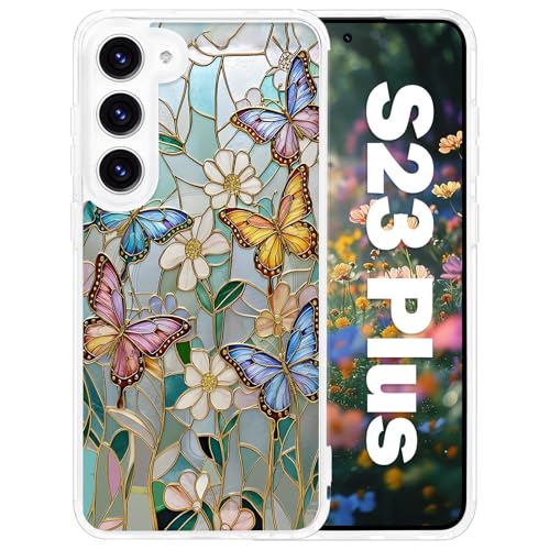 Coque rigide Samsung S23 Plus MagSafe esthétique vitrail premium