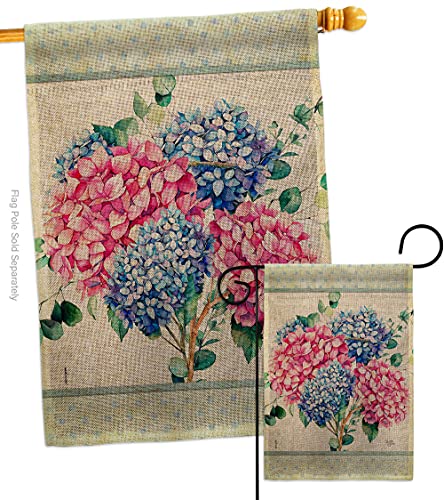 Breeze Decor Hydrogens Burlap Garden House Flag Set Spring Floral Sunflower Tulip Rose Orchid Lilies Season Springtime Flower Wreath Decoration Banner Small Yard Gift Double-Sided, Made in USA