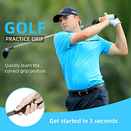 Wujianggolf Swing Training Grip Standard Teaching Aid Right-Handed Left-Handed Practice Golf Training Aids Golf Swing Training Grip Trainer For Man Woman Kids (Black, Child: Right Hand) #TOP6