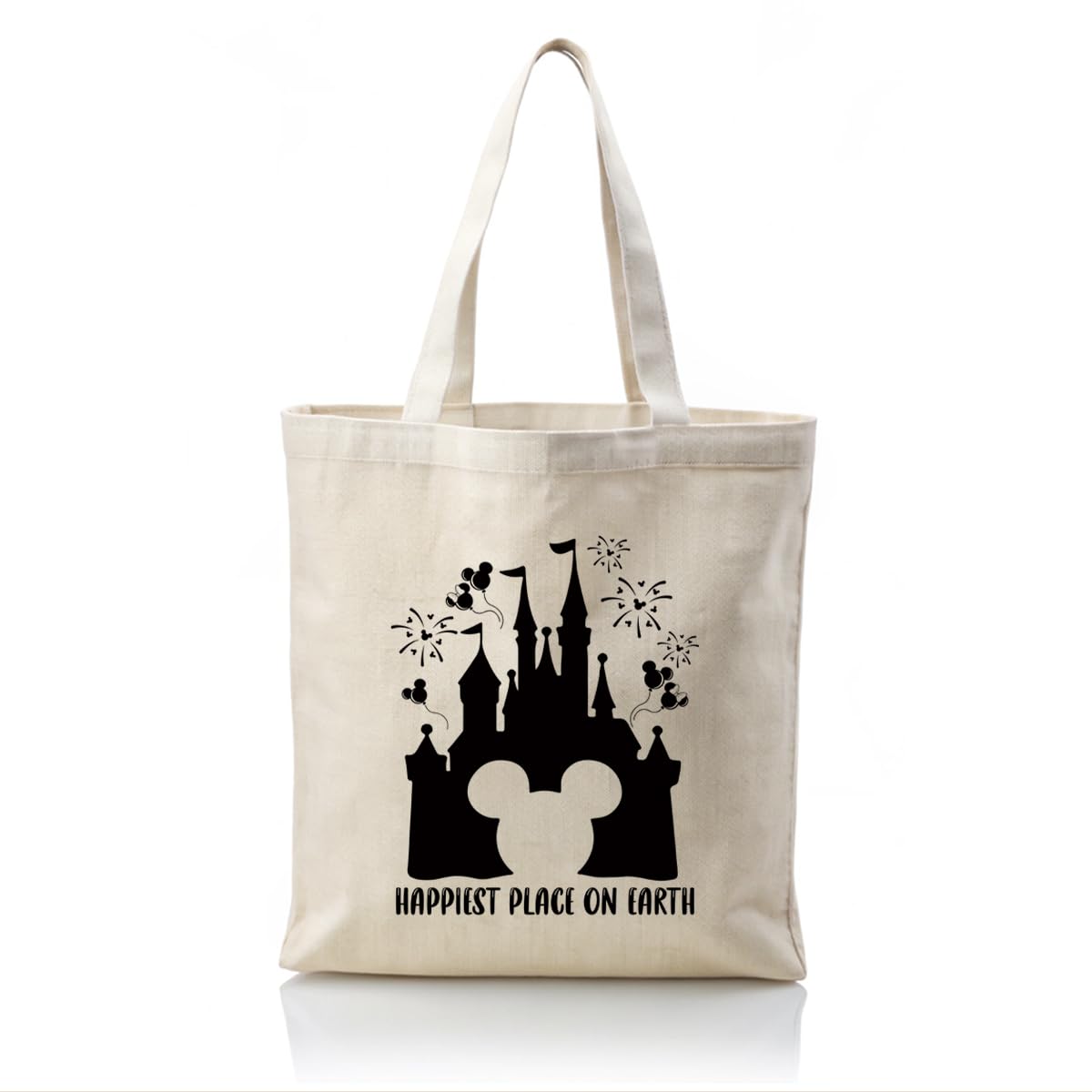 Canvas Tote Bag Aesthetic for Women,Reusable Canvas Cute Shoulder Bag for Grocery, Shopping, Beach & Daily Use