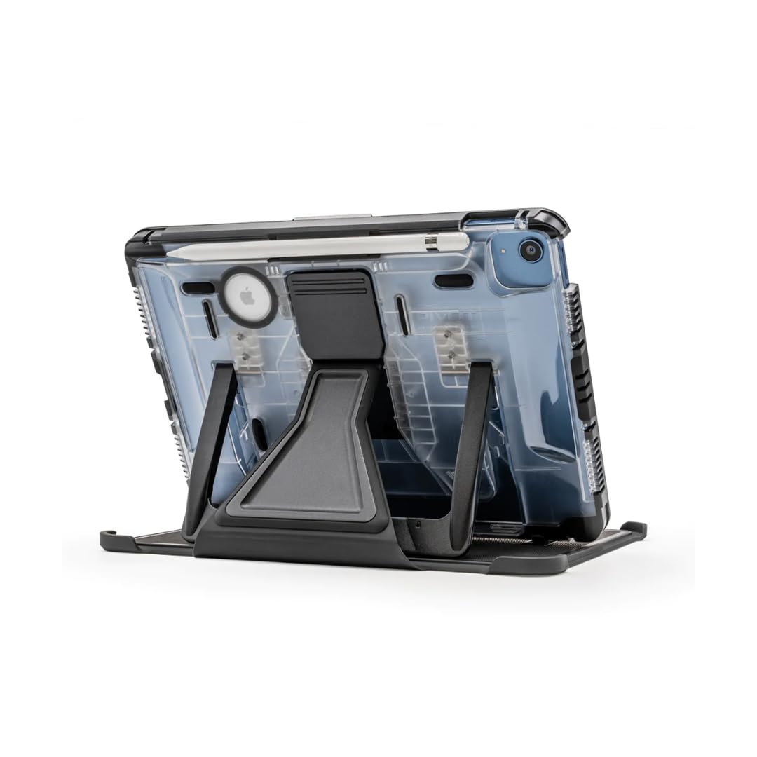 PIVOT A22A Atlas Tablet Case - Fits iPad (10th gen.) - 360 Degree Protection - for Professional Pilots, General Aviation - Clear Body/Black Clip