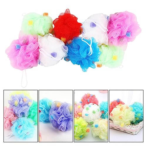 The bath ball is made of eco-friendly materials can use for a long time.