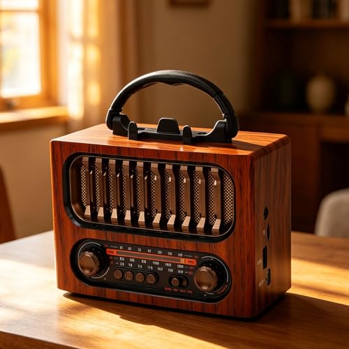 Radio retro Bluetooth Zopsc altavoz vintage portátil miniatura 5