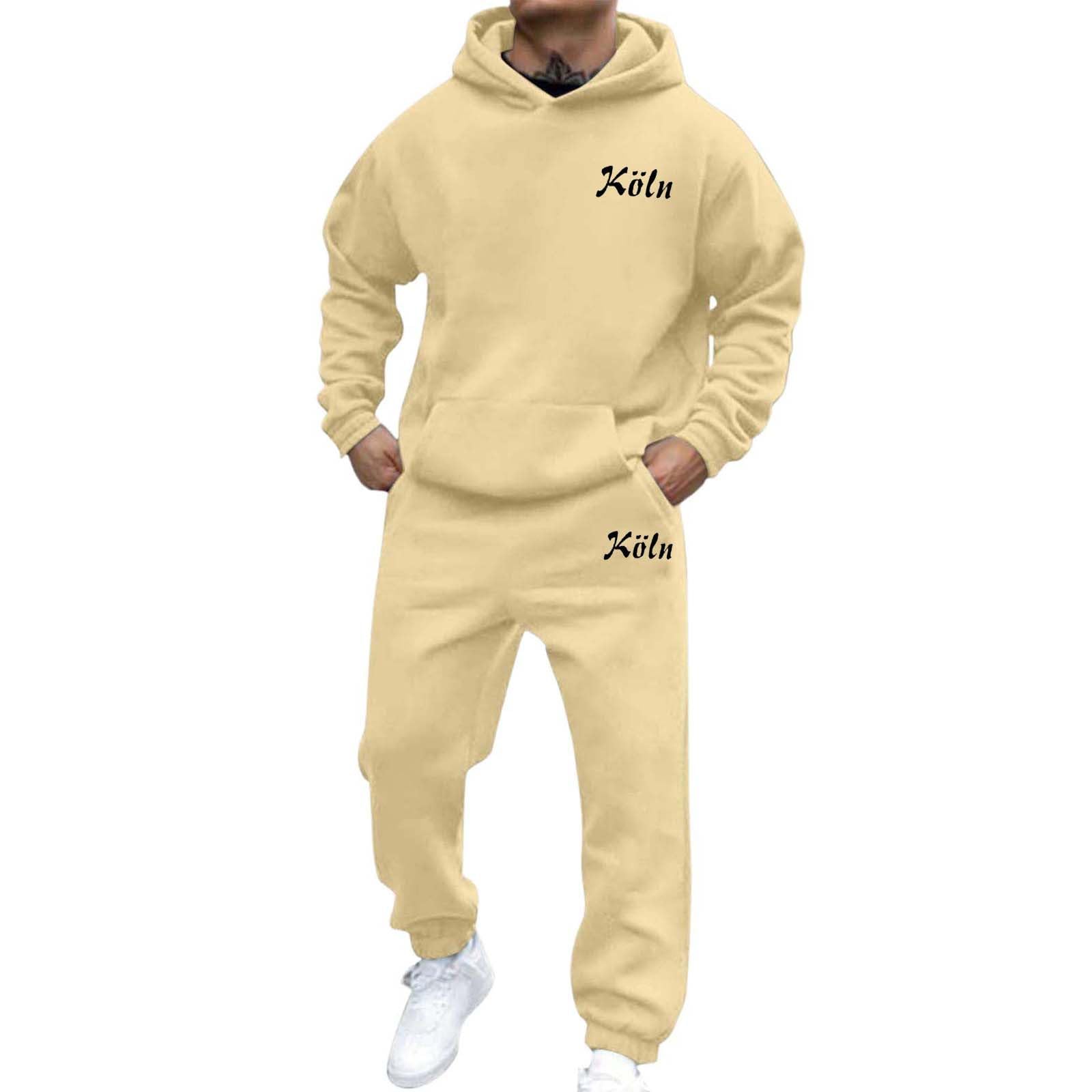 Generisch Tuta Paris Uomo Felpe con Cappuccio Tinta Unita Colori coordinati con Cerniera Pantaloni Casual Sport Manica Lunga Tuta Uomo, grigio scuro, M Generisch Tuta Paris Uomo Felpe con Cappuccio Tinta Unita Colori coordinati con Cerniera Pantaloni Casual Sport Manica Lunga Tuta Uomo, grigio scuro, M