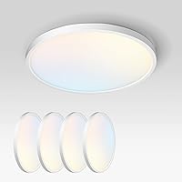 Vista 42 de ASD Lámpara de techo LED de 5" de montaje empotrado redonda, iluminación de superficie de bajo perfil 5CCT, regulable, ultradelgada